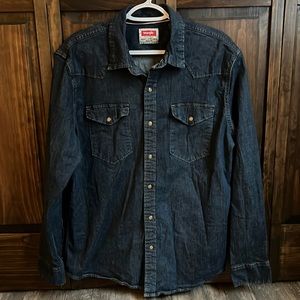 WRANGLER DENIM PEARL SNAP
